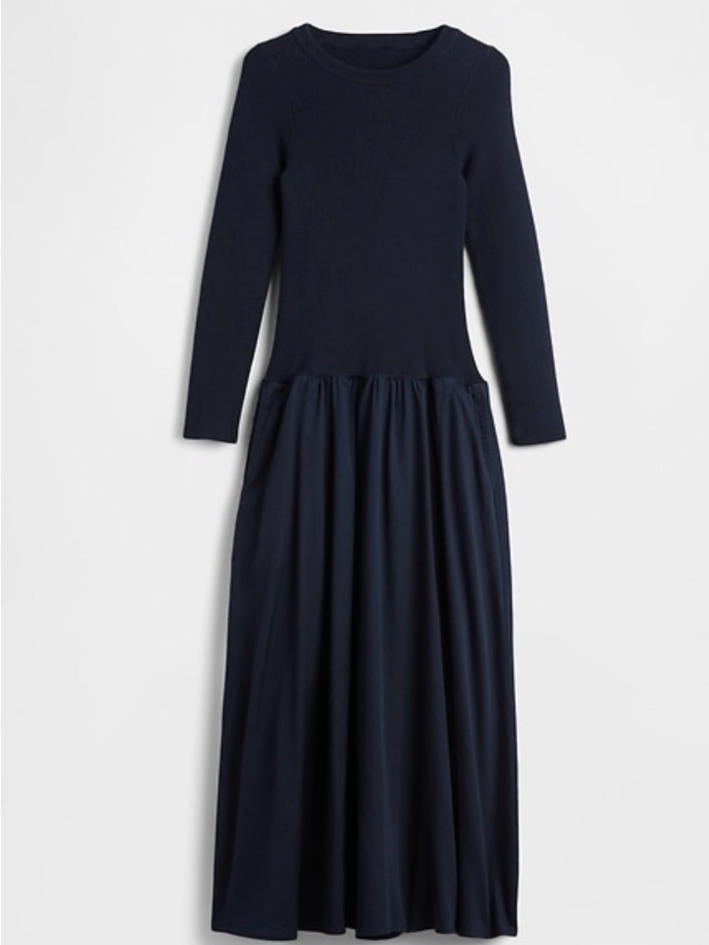 GAP Long Sleeve Maxi Dress in Navy